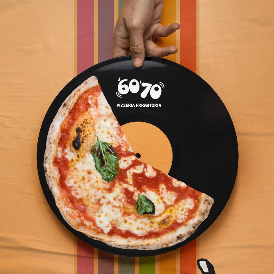 Pizza con marchio Pizzeria Friggitoria 60/70